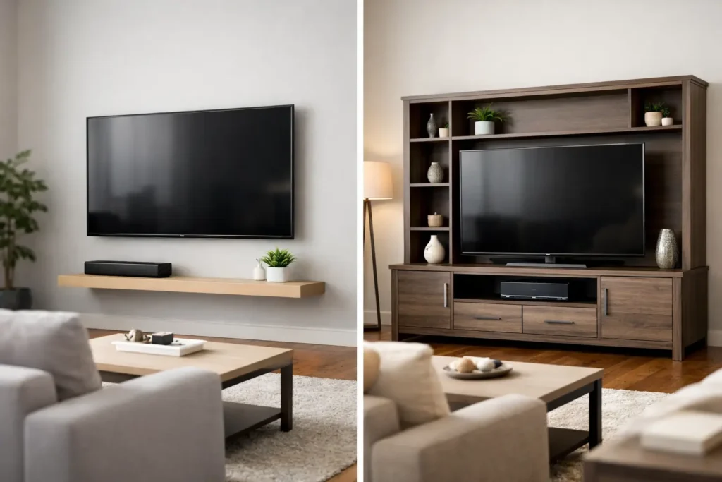 Wall Mounting vs Entertainment Center Choices